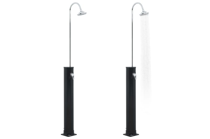 Soldusch svart 214 cm 20 L - Svart - Trädgård & spabad - Utomhusbad - Utedusch - Utedusch soluppvärmd