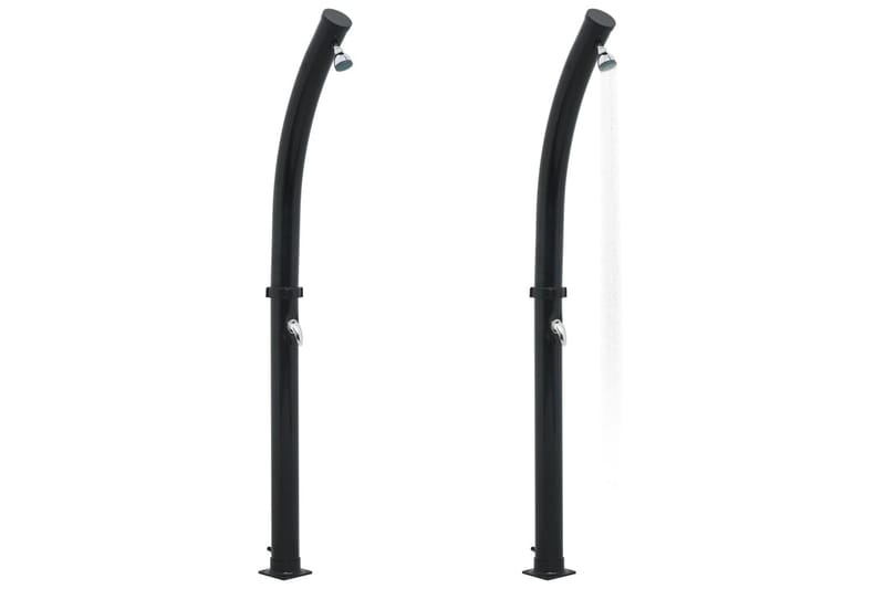 Soldusch svart 214 cm 20 L - Svart - Trädgård & spabad - Utomhusbad - Utedusch - Utedusch soluppvärmd