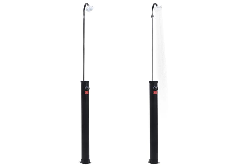 Soldusch svart 215 cm 8 L - Svart - Trädgård & spabad - Utomhusbad - Utedusch - Utedusch soluppvärmd
