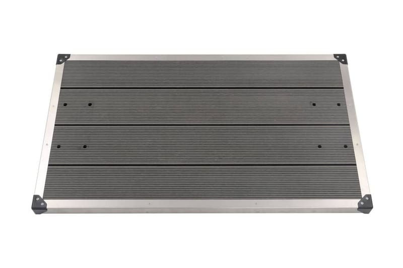 Golv till utedusch WPC rostfritt stål 110x62 cm grå - Grå - Trädgård & spabad - Utomhusbad - Utedusch - Utedusch utan värme