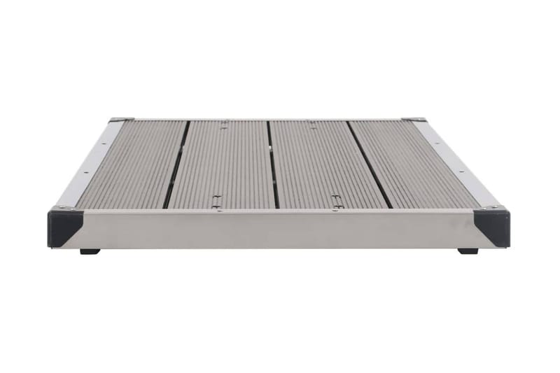 Golv till utedusch WPC rostfritt stål 110x62 cm grå - Grå - Trädgård & spabad - Utomhusbad - Utedusch - Utedusch utan värme
