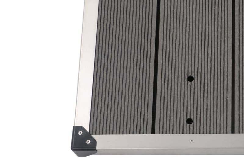 Golv till utedusch WPC rostfritt stål 110x62 cm grå - Grå - Trädgård & spabad - Utomhusbad - Utedusch - Utedusch utan värme