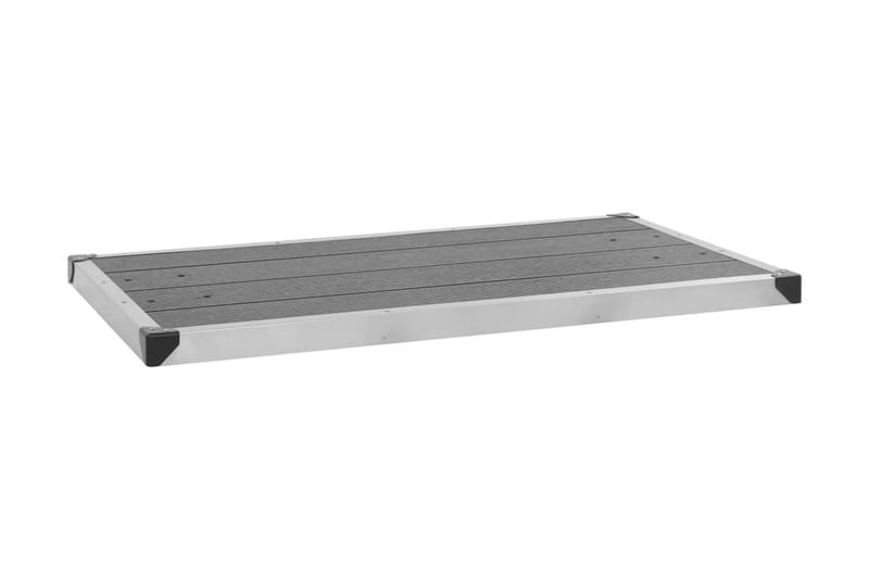 Golv till utedusch WPC rostfritt stål 110x62 cm grå - Grå - Trädgård & spabad - Utomhusbad - Utedusch - Utedusch utan värme