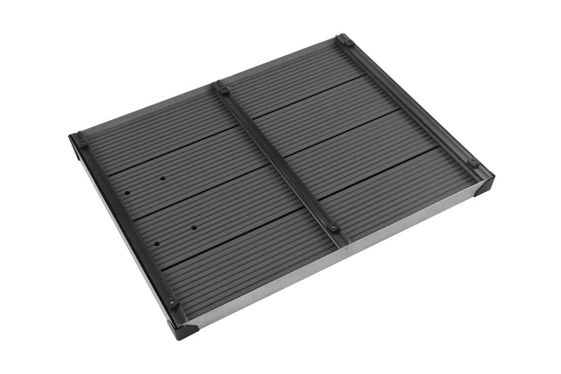 Golv till utedusch WPC rostfritt stål 80x62 cm grå - Grå - Trädgård & spabad - Utomhusbad - Utedusch - Utedusch utan värme