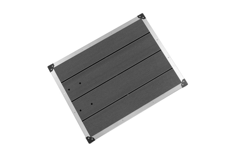 Golv till utedusch WPC rostfritt stål 80x62 cm grå - Grå - Trädgård & spabad - Utomhusbad - Utedusch - Utedusch utan värme