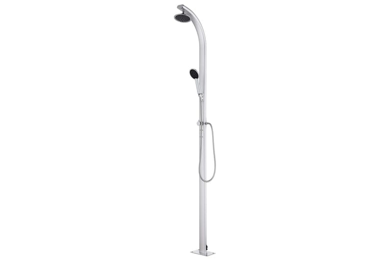Trädgårdsdusch 215 cm aluminium - Silver - Trädgård & spabad - Utomhusbad - Utedusch - Utedusch utan värme