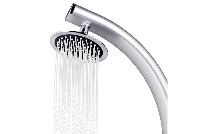 Trädgårdsdusch 215 cm aluminium - Silver - Trädgård & spabad - Utomhusbad - Utedusch - Utedusch utan värme
