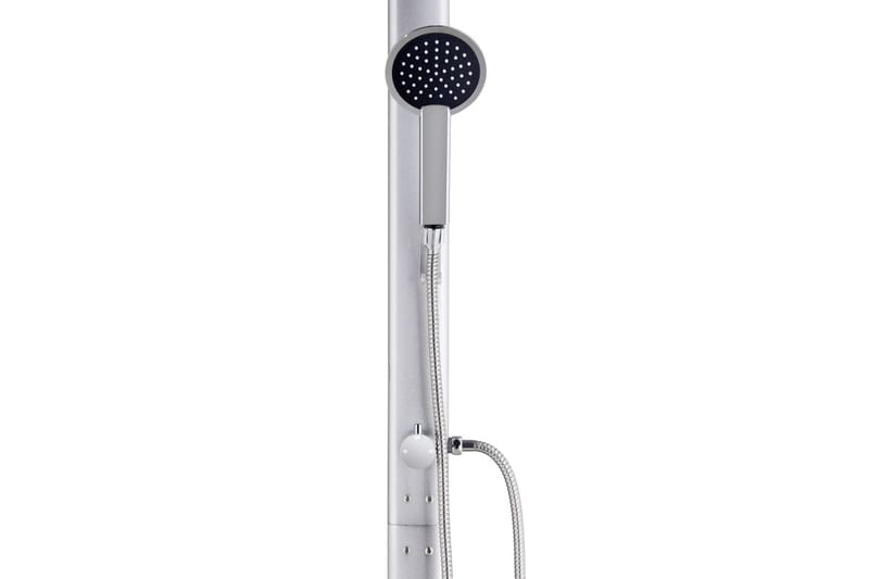 Trädgårdsdusch 215 cm aluminium - Silver - Trädgård & spabad - Utomhusbad - Utedusch - Utedusch utan värme