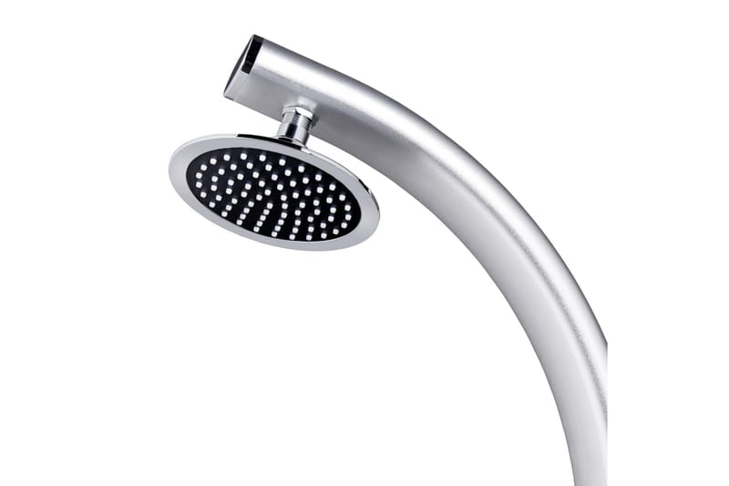 Trädgårdsdusch 215 cm aluminium - Silver - Trädgård & spabad - Utomhusbad - Utedusch - Utedusch utan värme