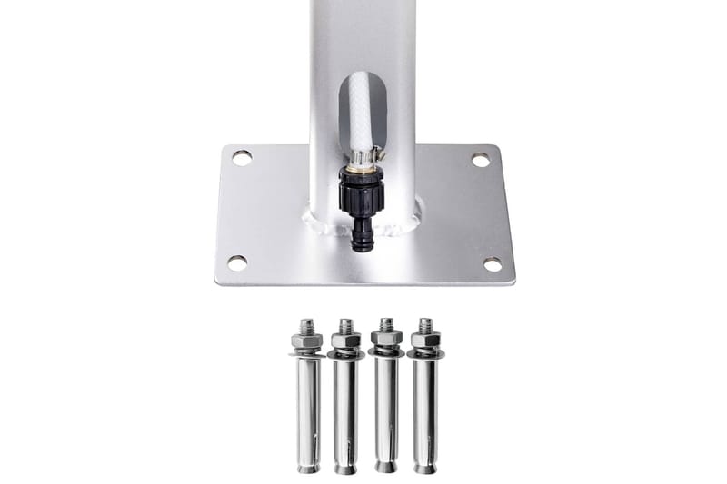 Trädgårdsdusch 215 cm aluminium - Silver - Trädgård & spabad - Utomhusbad - Utedusch - Utedusch utan värme