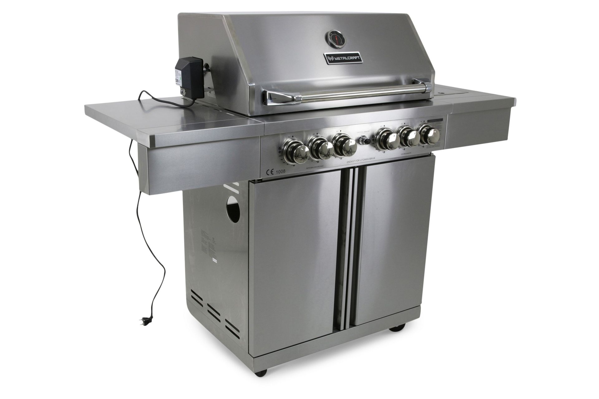 Rostfri gasolgrill med 8mm rostfritt grillgaller -