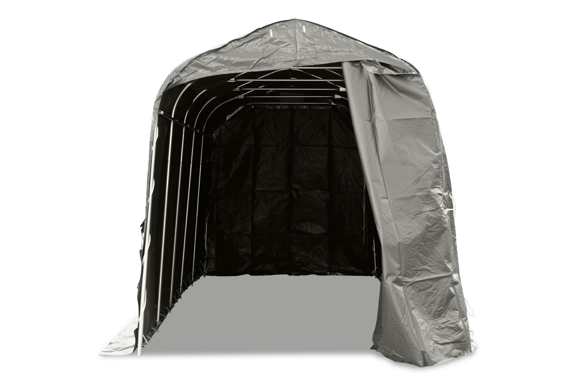 Garagetält 14.4m² 500g/m² PVC Grå - Lyfco