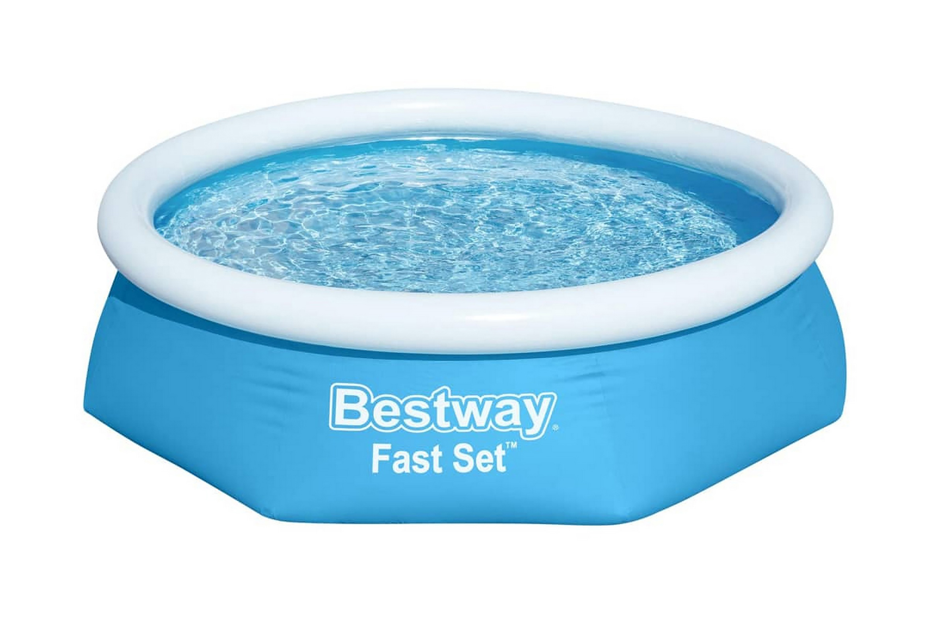 Bestway Uppblåsbar pool Fast Set rund 244x66 cm 57265 - 93312