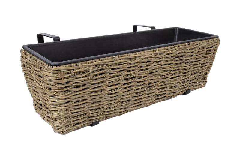 Balkonglåda Wicker Beige - Beige - Utemöbler - Balkong - Balkongodling - Balkonglåda