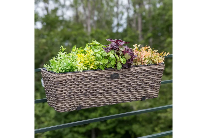 Balkonglåda Wicker Mörkbrun - Brun - Utemöbler - Balkong - Balkongodling - Balkonglåda