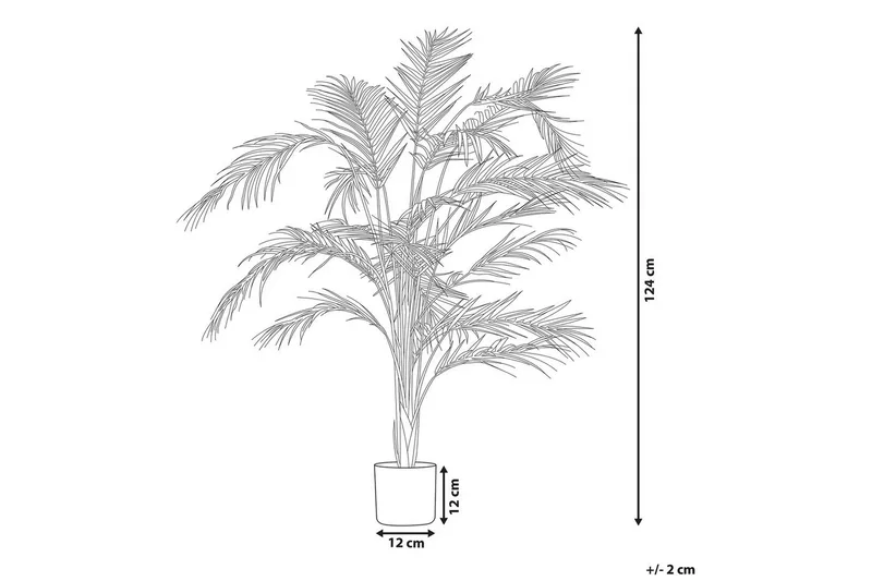 Konstgjord växt Areca Palm 12x12x124 cm - 12x12x124 cm - Utemöbler - Balkong - Balkongodling - Balkongblommor