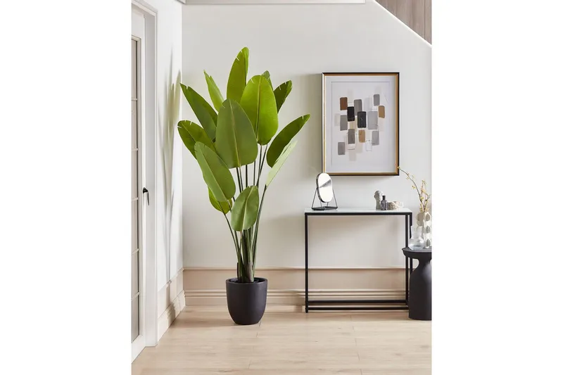 Konstgjord växt Banana Tree Grön/Svart, 115x115x187 cm - Grön/Svart, 115x115x187 cm - Utemöbler - Balkong - Balkongodling - Balkongblommor