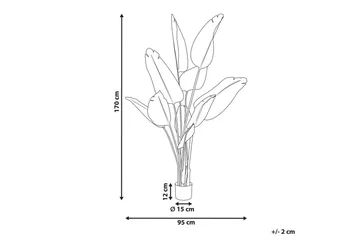 Konstgjord växt Banana Tree Grön/svart/röd, 95x95x170 cm - Grön/svart/röd, 95x95x170 cm - Inredning - Konstgjorda växter & plastväxter