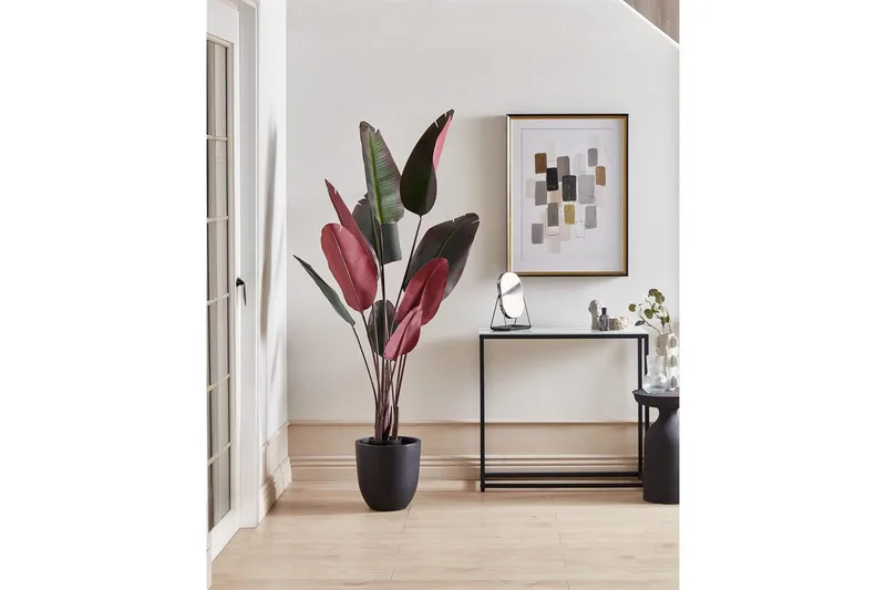 Konstgjord växt Banana Tree Grön/svart/röd, 95x95x170 cm - Grön/svart/röd, 95x95x170 cm - Utemöbler - Balkong - Balkongodling - Balkongblommor
