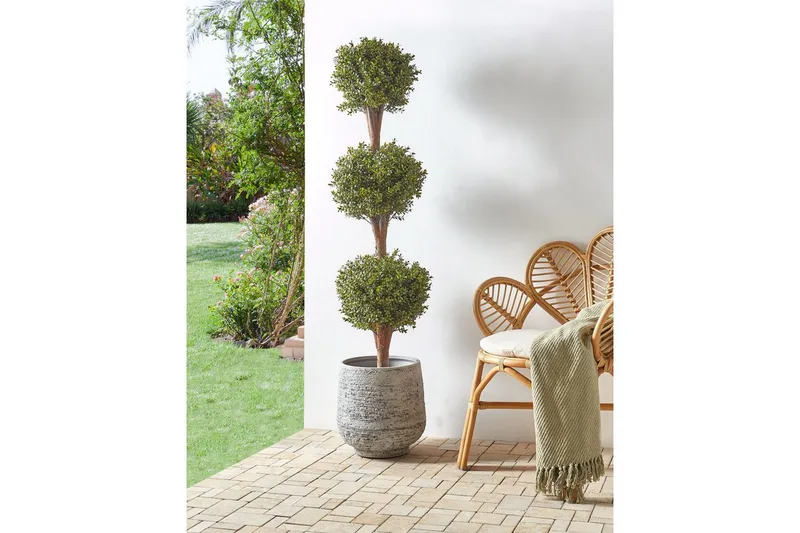 Konstgjord växt Buxus Ball Tree 35x35x120 cm - 35x35x120 cm - Utemöbler - Balkong - Balkongodling - Balkongblommor