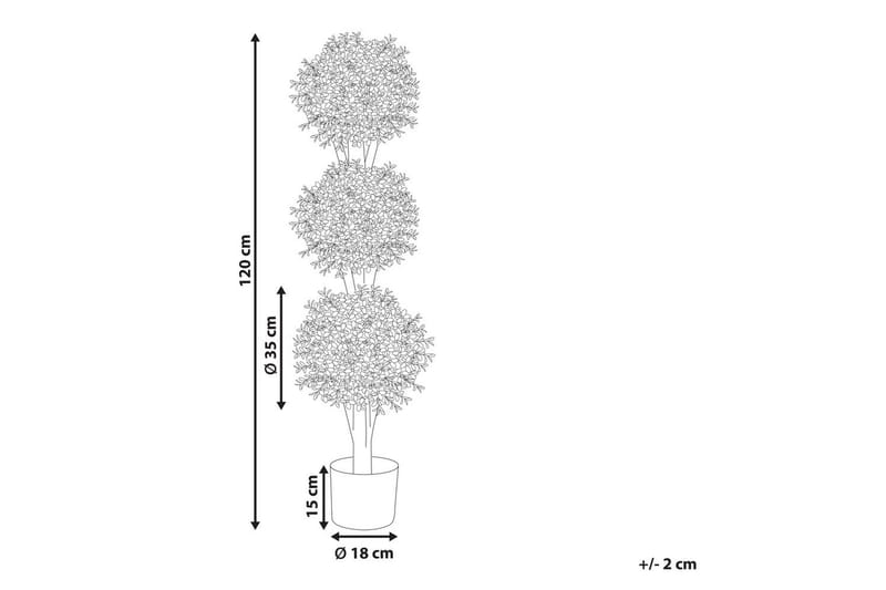 Konstgjord växt Buxus Ball Tree 35x35x120 cm - 35x35x120 cm - Utemöbler - Balkong - Balkongodling - Balkongblommor