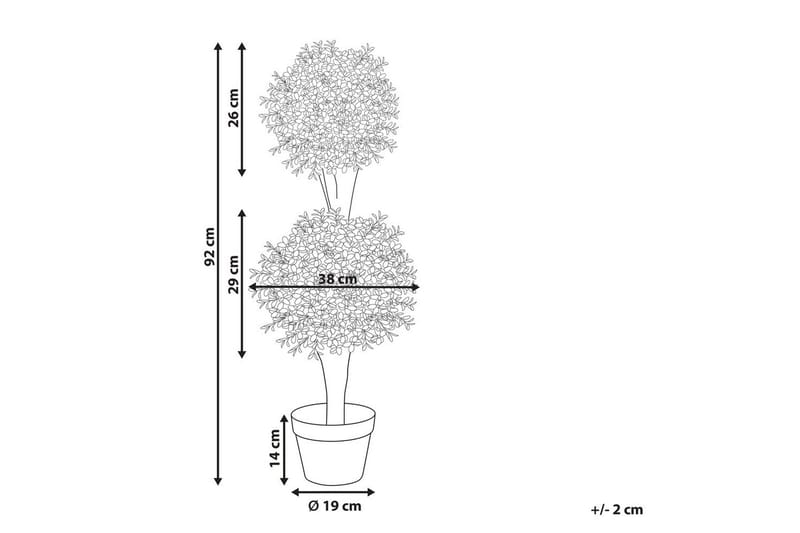 Konstgjord växt Buxus Ball Tree 38x38x92 cm - 38x38x92 cm - Utemöbler - Balkong - Balkongodling - Balkongblommor