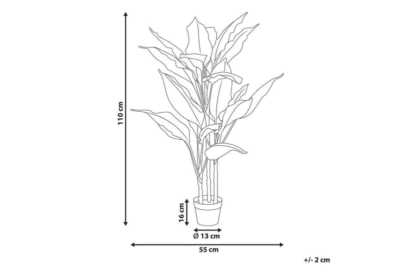 Konstgjord växt Dieffenbachia 55x55x110 cm - 55x55x110 cm - Utemöbler - Balkong - Balkongodling - Balkongblommor