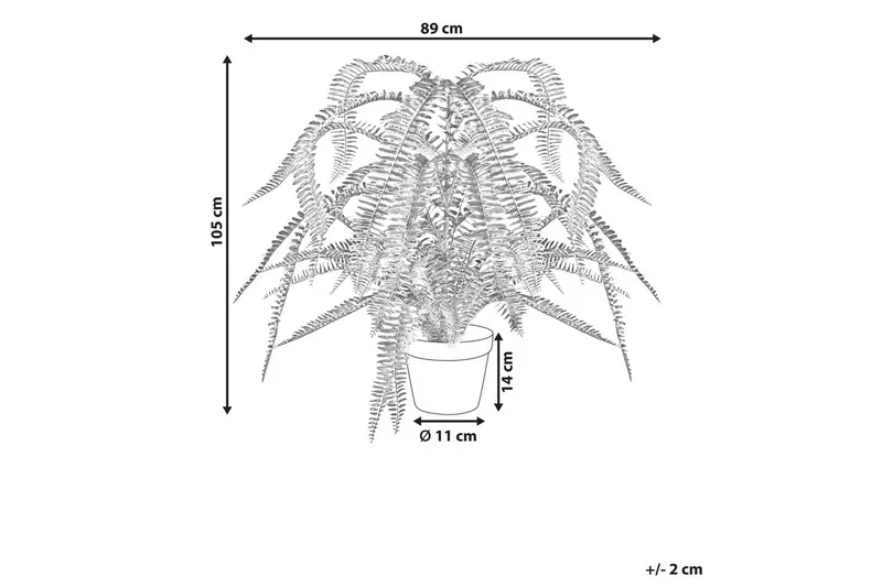 Konstgjord växt Fern Leaf Plant - Utemöbler - Balkong - Balkongodling - Balkongblommor