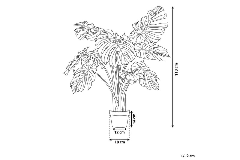 Konstgjord växt Monstera Plant 12x12x113 cm - 12x12x113 cm - Utemöbler - Balkong - Balkongodling - Balkongblommor