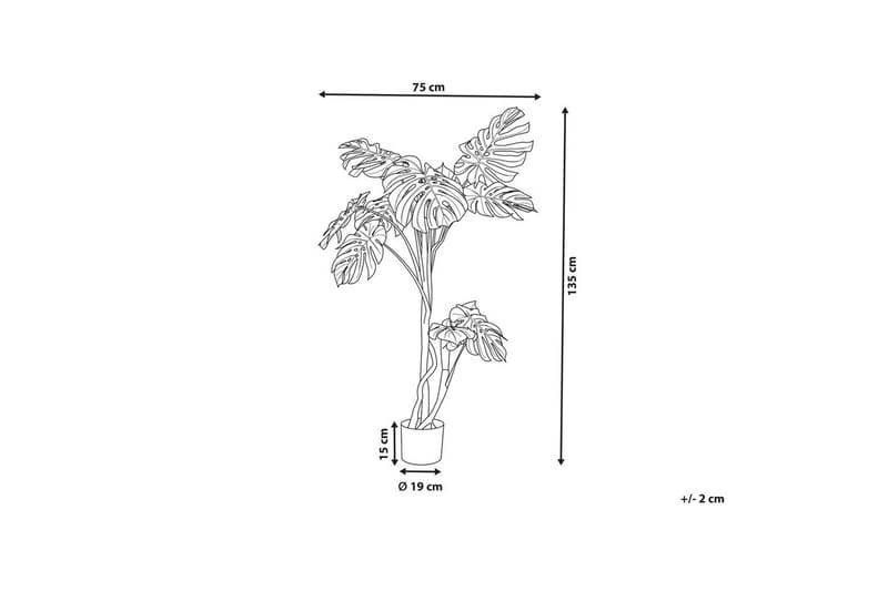 Konstgjord växt Monstera Plant 75x75x135 cm - 75x75x135 cm - Utemöbler - Balkong - Balkongodling - Balkongblommor