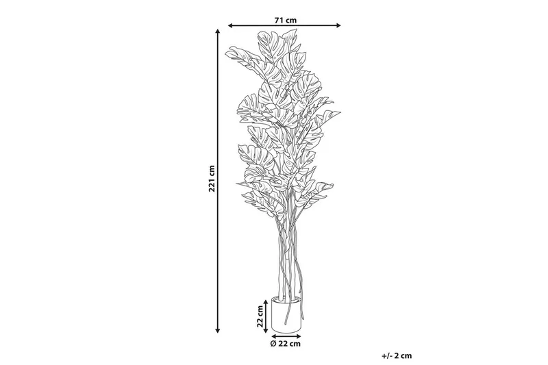 Konstgjord växt Monstera Plant 71x71x221 cm - 71x71x221 cm - Utemöbler - Balkong - Balkongodling - Balkongblommor