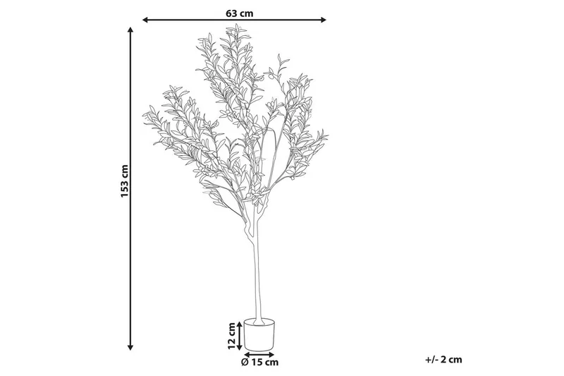 Konstgjord växt Olive Tree 63x63x153 cm - 63x63x153 cm - Utemöbler - Balkong - Balkongodling - Balkongblommor