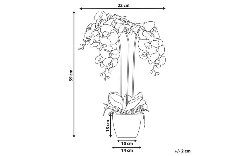 Konstgjord växt Orchid 22x22x59 cm - 22x22x59 cm - Utemöbler - Balkong - Balkongodling - Balkongblommor