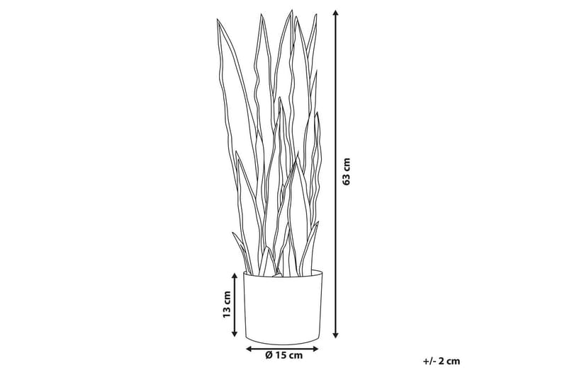 Konstgjord växt Snake Plant 15x15x63 cm - 15x15x63 cm - Utemöbler - Balkong - Balkongodling - Balkongblommor