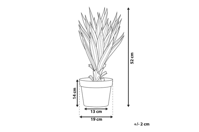Konstgjord växt Yucca 13x13x52 cm - 13x13x52 cm - Utemöbler - Balkong - Balkongodling - Balkongblommor