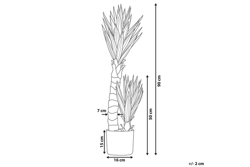 Konstgjord växt Yucca 16x16x90 cm - 16x16x90 cm - Utemöbler - Balkong - Balkongodling - Balkongblommor