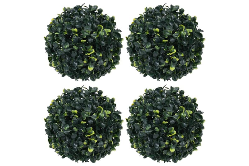 Konstgjorda buxbombollar 4 st 12 cm - Grön - Utemöbler - Balkong - Balkongodling - Balkongblommor