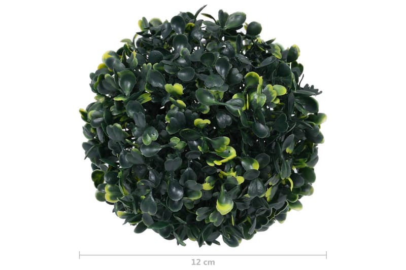 Konstgjorda buxbombollar 4 st 12 cm - Grön - Utemöbler - Balkong - Balkongodling - Balkongblommor
