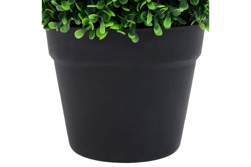 Konstväxt buxbom 2 st bollformad med kruka 32 cm grön - Grön - Utemöbler - Balkong - Balkongodling - Balkongblommor