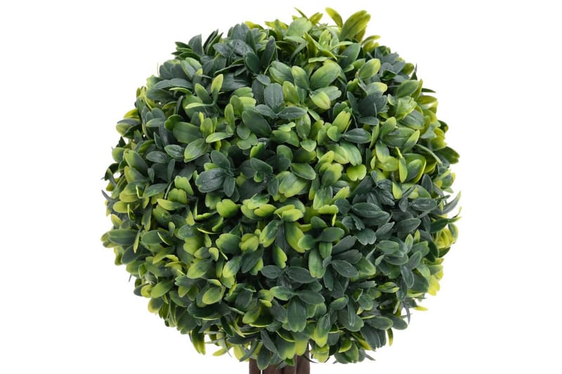 Konstväxt buxbom 2 st bollformad med kruka 56 cm grön - Grön - Balkongblommor - Konstgjorda växter & plastväxter