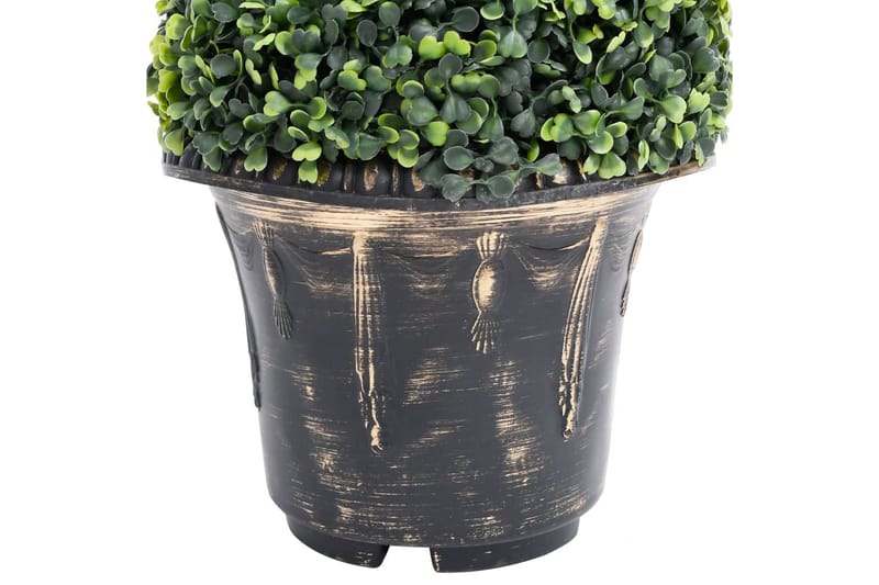 Konstväxt buxbomar spiral med kruka 100 cm grön - Grön - Balkongblommor - Konstgjorda växter & plastväxter
