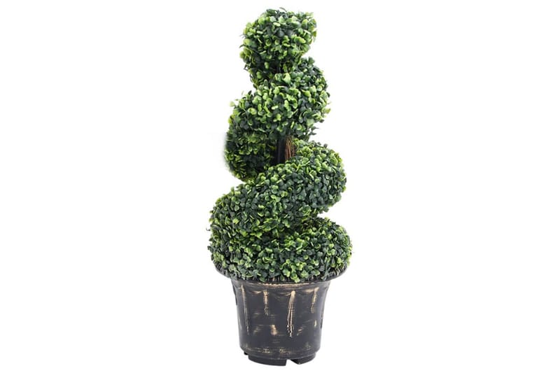Konstväxt buxbomar spiral med kruka 89 cm grön - Grön - Balkongblommor - Konstgjorda växter & plastväxter