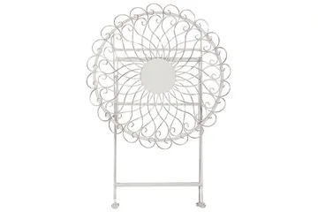 Alanya Runt Hopfällbart Cafébord och Bistrobord Utomhus 70 cm Metall - Vit - Utemöbler - Balkong - Balkongmöbler - Balkongbord
