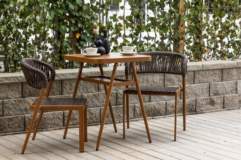 Amadora Balkonggrupp 2-sits - Brun - Utemöbler - Balkong - Balkongmöbler - Balkonggrupp & balkongset