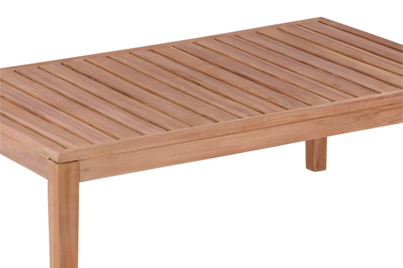 Amlan Soffbord och Loungebord Utomhus 110 cm Teak Trä - Brun - Utemöbler - Balkong - Balkongmöbler - Balkongbord