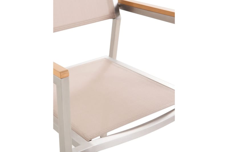 Bacoli Karmstol Utomhus 4 st - Beige/Silver - Utemöbler - Balkong - Balkongmöbler - Balkongstol