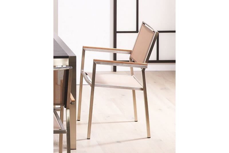 Bacoli Karmstol Utomhus - Beige/Silver - Utemöbler - Balkong - Balkongmöbler - Balkongstol