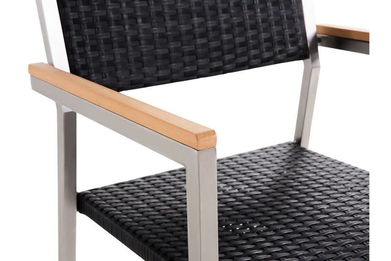 Bacoli Karmstol Utomhus - Svart/Silver - Utemöbler - Balkong - Balkongmöbler - Balkongstol
