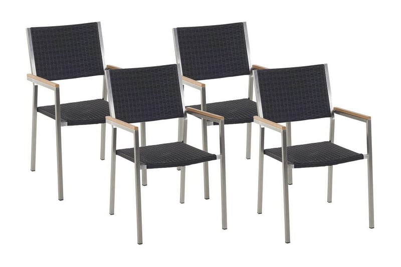 Bacoli Karmstol Utomhus - Svart/Silver - Utemöbler - Balkong - Balkongmöbler - Balkongstol