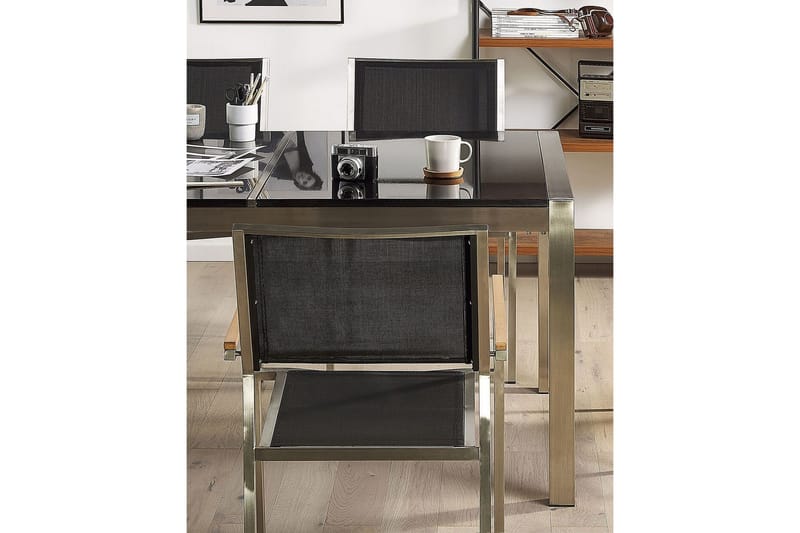 Bacoli Karmstol Utomhus - Svart/Silver - Utemöbler - Balkong - Balkongmöbler - Balkongstol